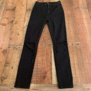 BDG urban outfitters womens size 25 black twig high distressed rise skinny jeans